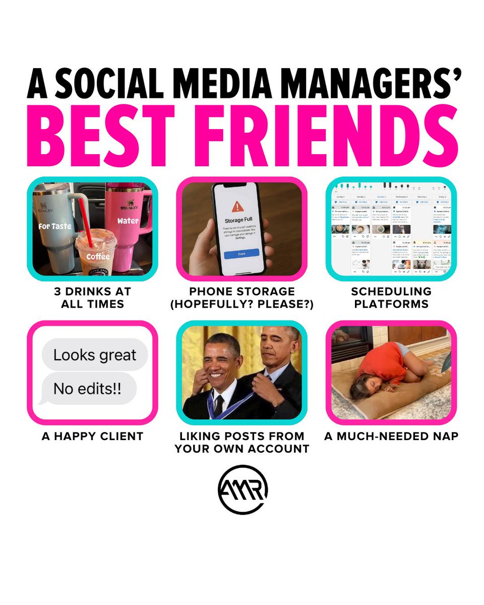 AmrDigital's tweet image. Our team works hard, but our best friends work harder. 😩🤳

SMMs, what would you add? 

#AMRDigital #SMM