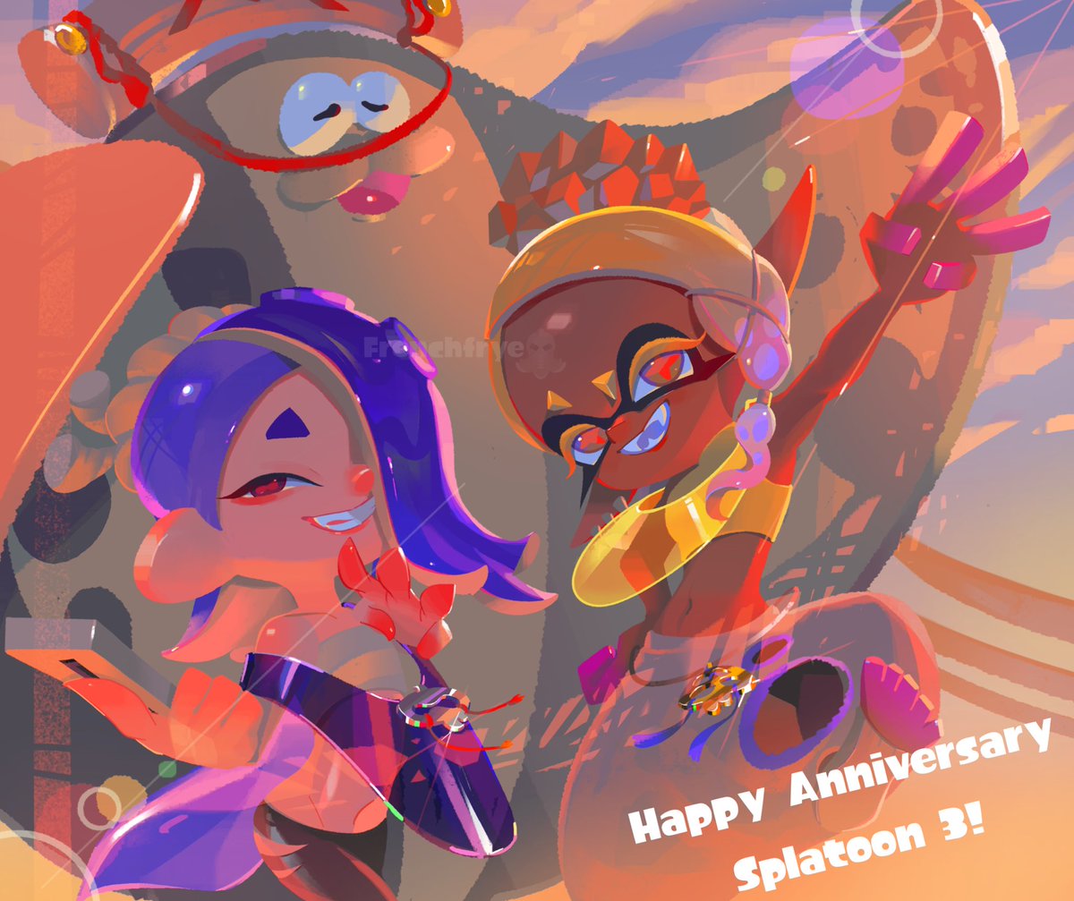 French_Frye_'s tweet image. #Splatoon3 Anniversary!