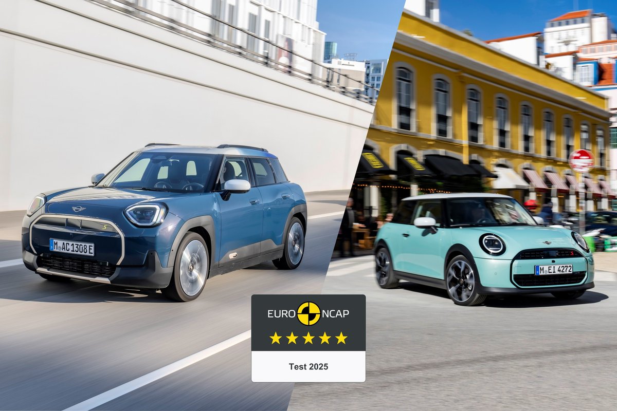 El <a href="/MINI/">MINI</a>  Cooper y el MINI Aceman alcanzaron la máxima calificación de 5 estrellas en las pruebas Euro NCAP, consolidando el compromiso de la marca con la seguridad.