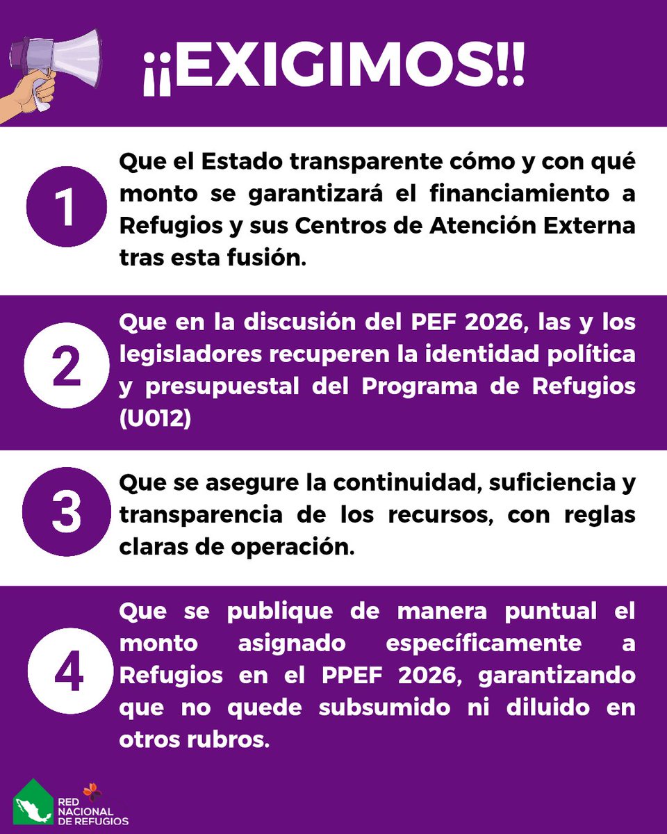 Red Nacional de Refugios, AC tweet media