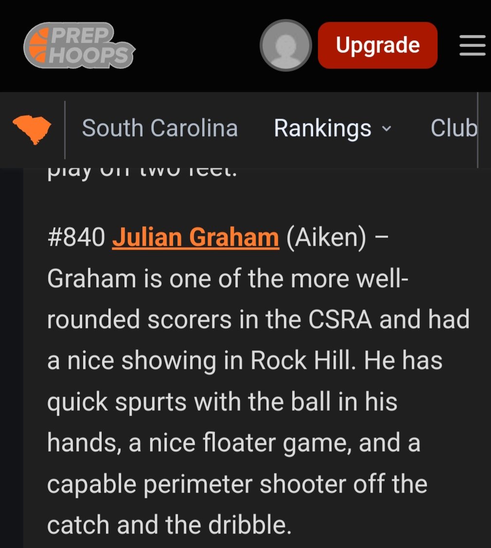 I appreciate the write-up <a href="/AndrewBaxleySC/">Andrew Baxley</a>  and <a href="/PrepHoopsSC/">Prep Hoops South Carolina</a> for the coverage!
<a href="/USCAikenMBB/">USCA Men’s Basketball</a> <a href="/LostLettermen/">Lost Lettermen</a> <a href="/BigShotsGlobal/">BIG SH🏀TS</a>