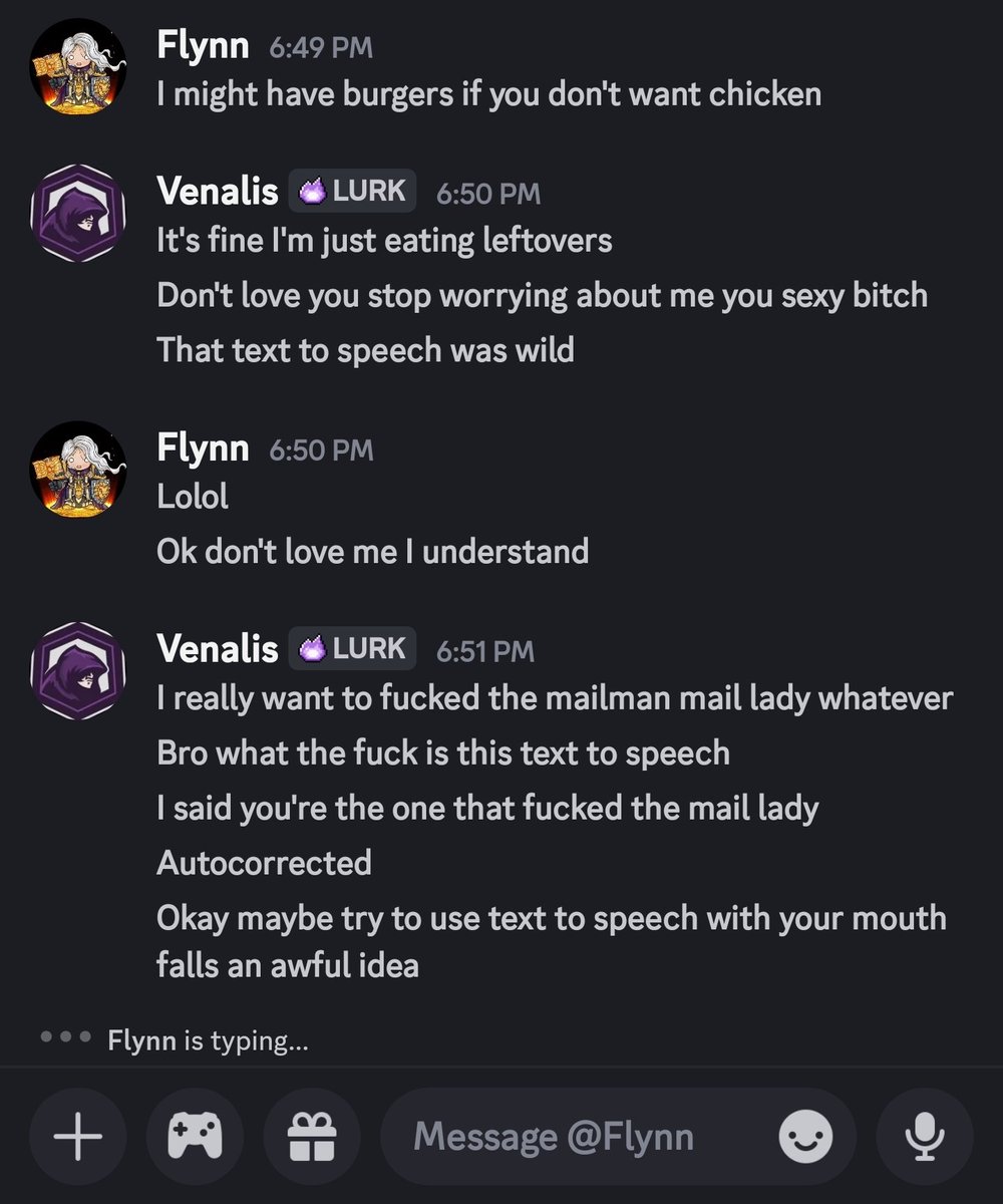 Never use text to speech with your mouth full, now the wife thinks I want to have an affair with the mail lady
😂