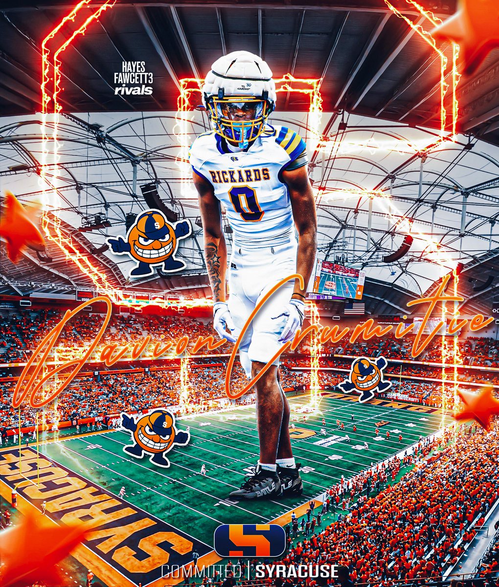 BREAKING: Class of 2027 ATH Davion Crumitie has Committed to Syracuse, he tells me for @rivals

The 5’11 160 ATH from Tallahassee, FL chose the Orange over Illinois, Wake Forest, Maryland, &amp; Georgia Tech

“Humble confidence”

on3.com/rivals/davion-…