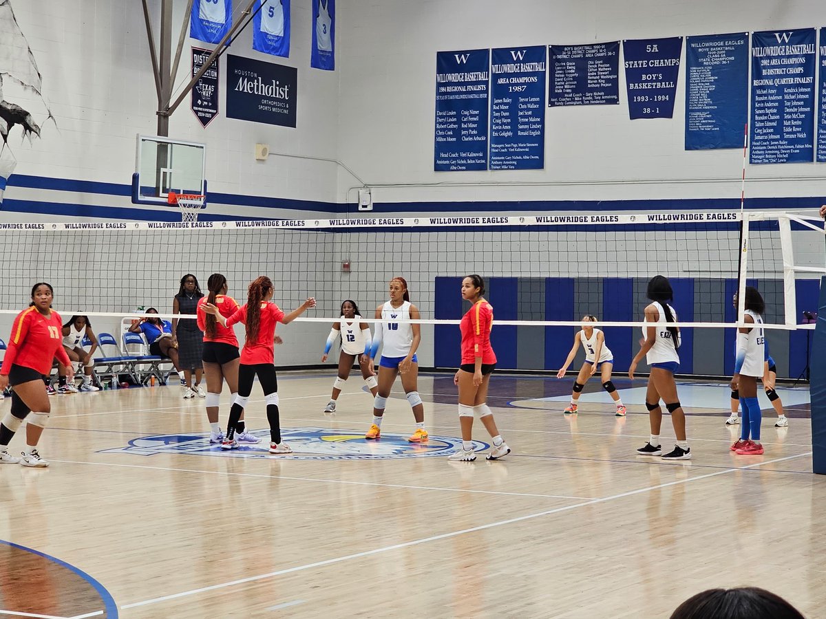 21-4A District VB opener with Willowridge vs Stafford. Go Eagles!