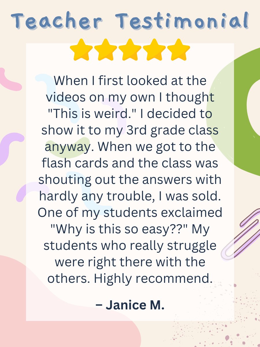 TriggerMemory's tweet image. Testimonial Tuesday! 🤩✨
.
#timestales #mathmadeeasy #tryittoday #timestables #homeschoolmath #homeschoolmom #elementaryteachers #freeteachertrial #mutliplicatirnhelp