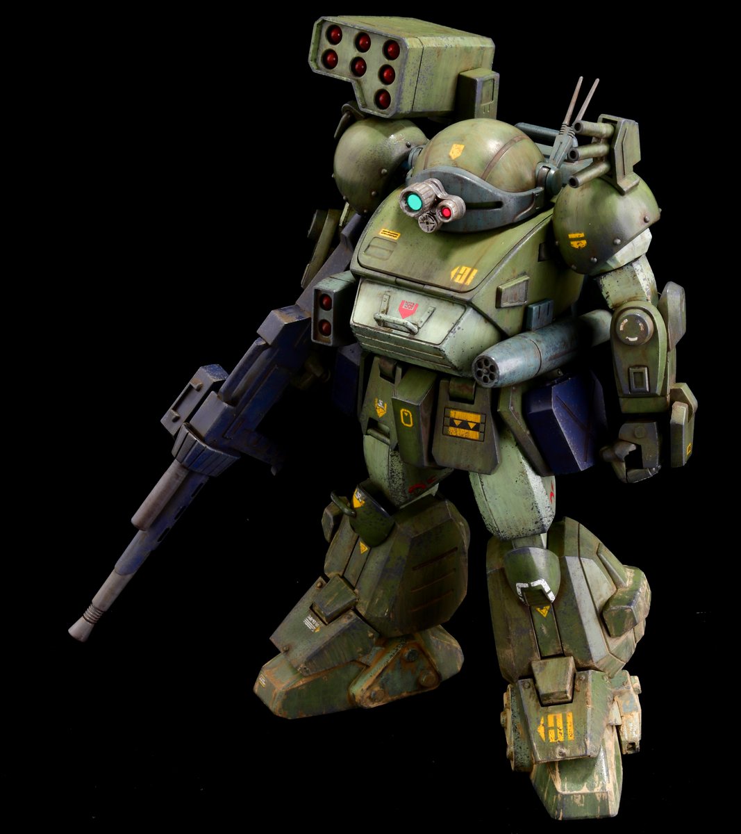 fumitoshitan's tweet photo. BANDAI SPIRITS スコープドッグ ターボカスタム 完成しました。

水性ホビーカラー ボトムズカラーを使用した筆塗りで塗装しています。 https://t.co/bGm41tXCEz