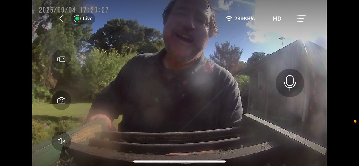 Went and visited my, “Parentals” and my Dad had a few projects for us to complete. One, was connecting his phone to their Camera Bird Feeder. Look at that first capture! A Big Bird with a beard!! Scary…….😎🎙️