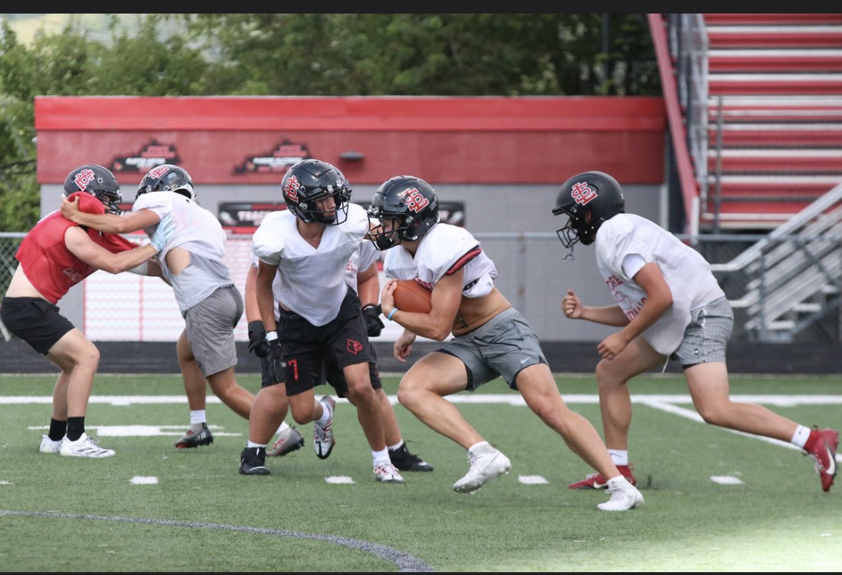 It was good to be back on the field today. #Team56 is in preparation for this weekend’s colossal matchup with Whitley County.  Since 2006, Whitley and South Laurel have played 10 times. Whitley has won them all. Kick off is 7:30 Friday night at Gilliam Stadium. 
#WeComingWAO
