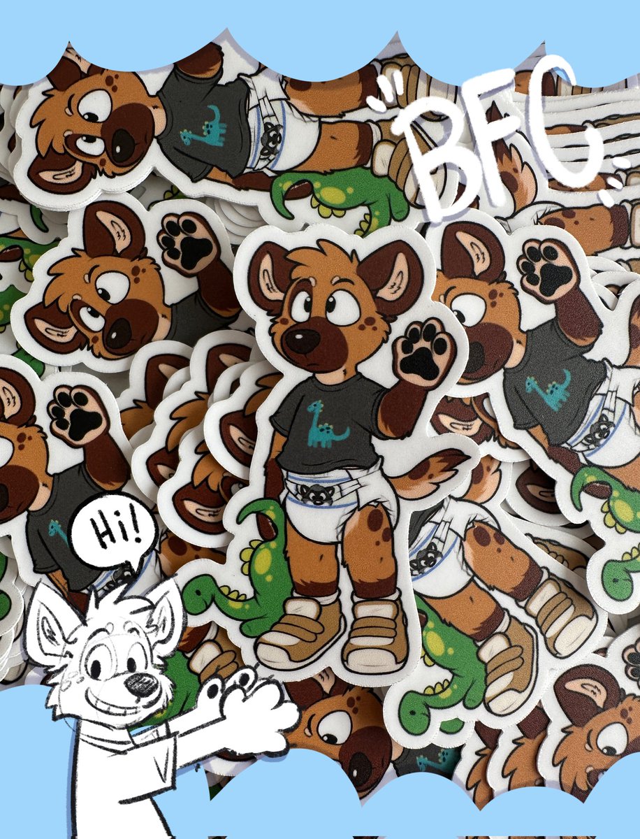 TweekHyena's tweet photo. Hi!! my friend @AkkoDoggo will be at BFC, he'll be bringing a lot of his cool merch and also some stickers I made, so please go visit him at his table 

📸: Akko 🐶💖 https://t.co/y6JRDlq0H2