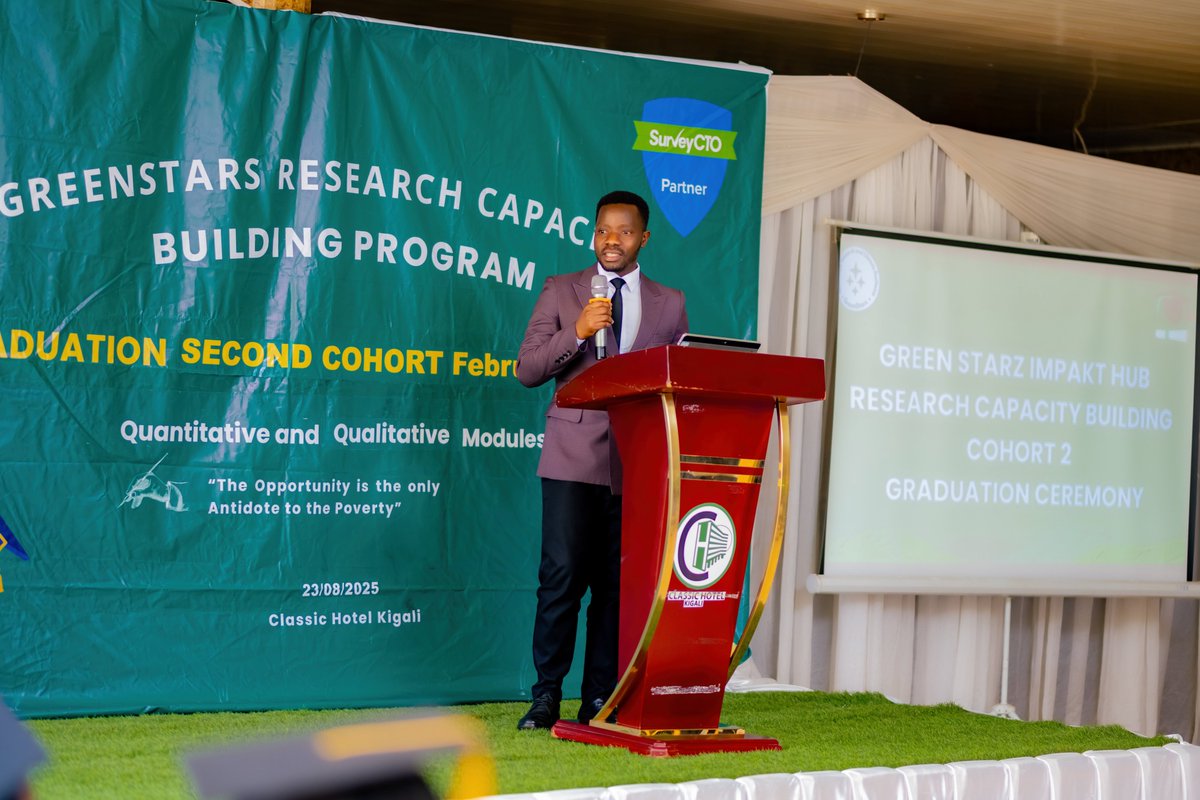 GreenStarzHub's tweet image. The Research Capacity Building Program Cohort 2; Graduation Ceremony: Watch it here 📷 youtu.be/gvGexak296s?si…
On 23rd August 2025, Green Starz Impakt Hub (GreenStars) proudly celebrated the Graduation Ceremony of the Research Capacity Building Program (RCBP) Cohort 2.