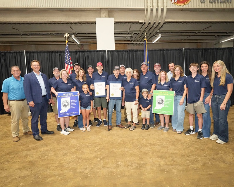 ryandlauer's tweet image. It was an honor to celebrate the C&amp;amp;M Arnholt Family Farm, the Donald D. Voelz Farm, the Mensendiek Farm and the Gary &amp;amp; Nancy Meyer Farm as they received their Hoosier Homestead Awards!