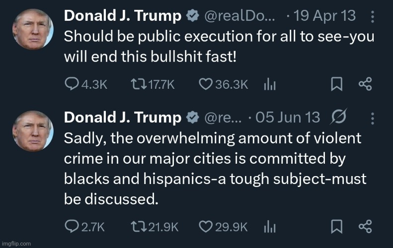 *2013 Trump Tweets have entered the Chat*