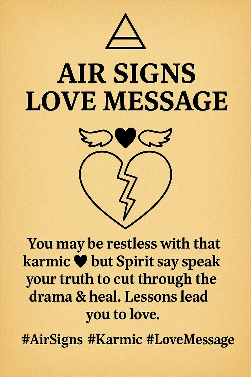 tfawniatarot's tweet photo. 🌬️ Air Signs Love Message 🌬️
Truth cuttin’ through illusions 💎✂️. Spirit say this connection was karmic — full of lessons, triggers, & growth. Don’t cling to the turmoil. Learn it, release it, & choose peace. 🕊️✨
#AirSigns #LoveMessage #TarotReading #KarmicLessons https://t.co/lUtVgMVmrY