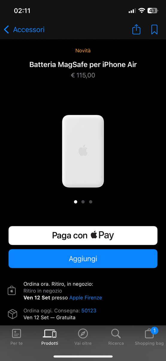 Apple annuncia un nuovo Battery Pack per il nuovissimo #iPhoneAir. Che dire, alla fine vale il concetto del: “ti creo il problema per venderti la soluzione”. Soluzione che annienta l’unico vero vantaggio di questo iPhone. La maneggevolezza. 

Non commento il prezzo…