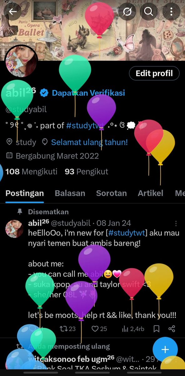 studyabil's tweet image. HAIII siapa mau balon? 🙋🏻‍♀️🎈🎈