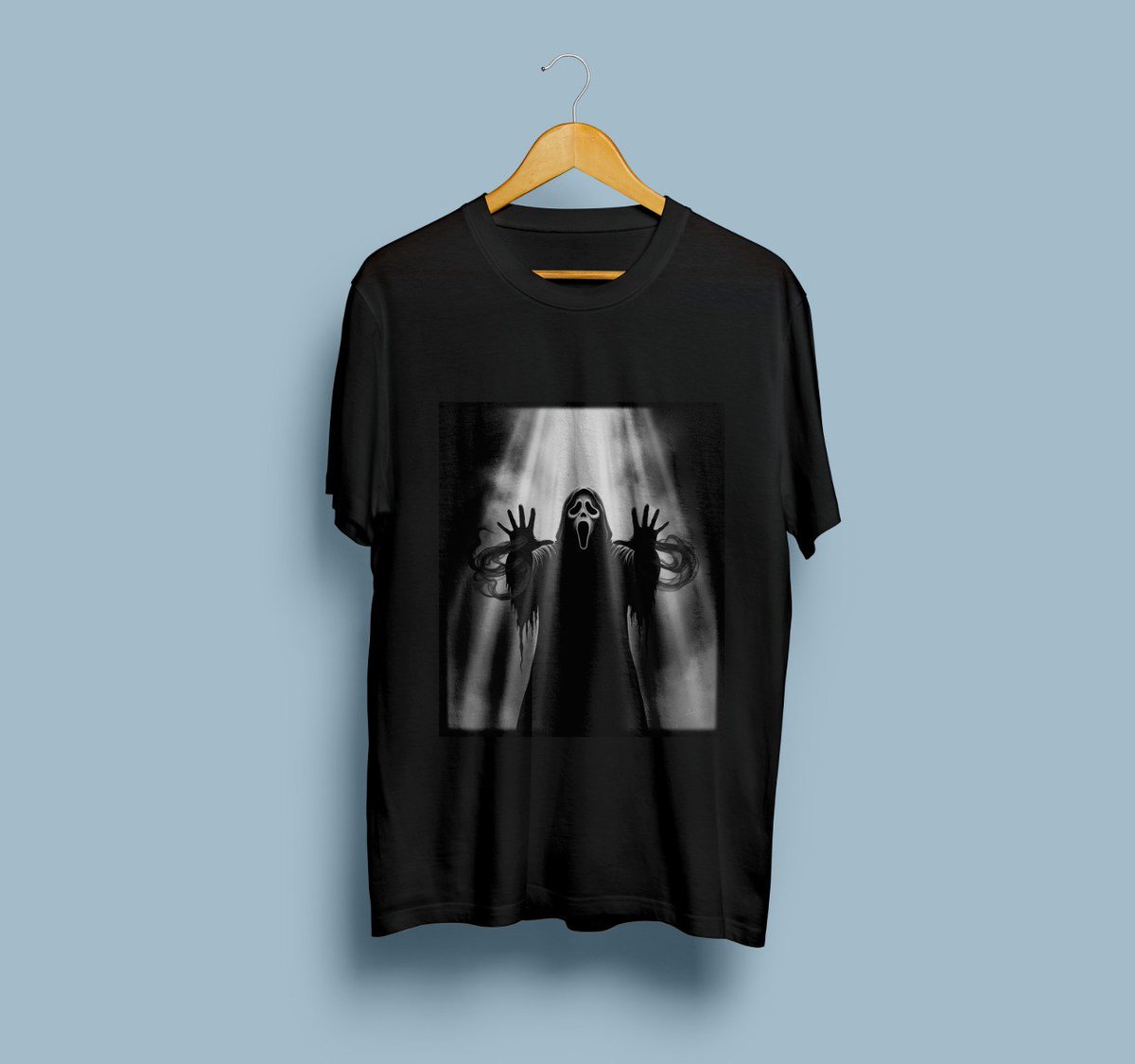 revudi1's tweet photo. Ghostly Scream Horror Halloween Poster T-Shirt https://t.co/7fFMXoJCcp