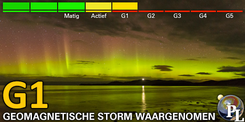 G1 - Kleine geomagnetische storm (Kp5)
Drempel bereikt: 23:09 UTC
Volg het live op spaceweather.live/l/kp