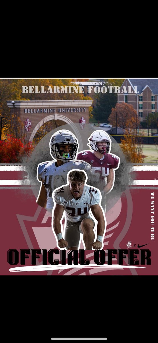 After some great conversations with
<a href="/BenPrice_96/">Ben Price</a> and @CoachWheatley11,  I am thankful to say, I have received an offer from <a href="/BUKnightsFB/">Bellarmine Sprint Football</a>!!