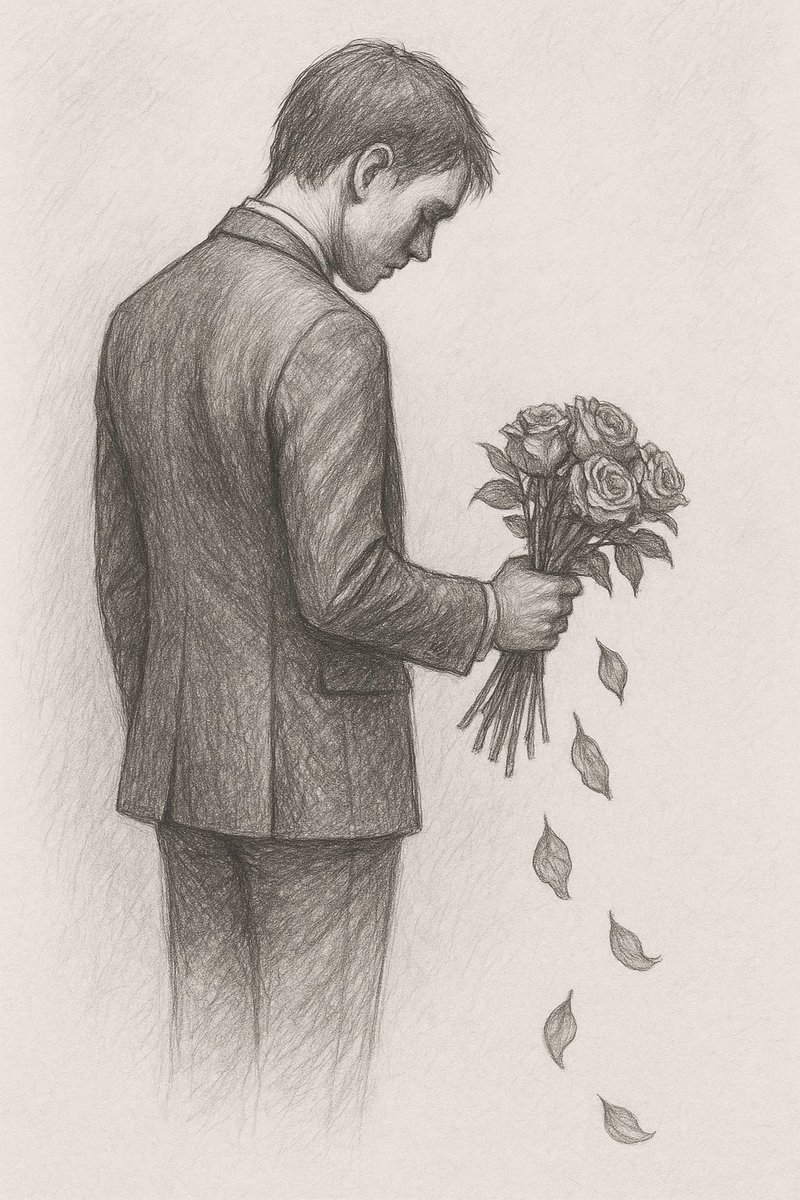 أحيانًا يسقط الجمال من أيدينا كما تتساقط أوراق الورد… فلا يبقى سوى صدى الفقد يثقل قلوبنا