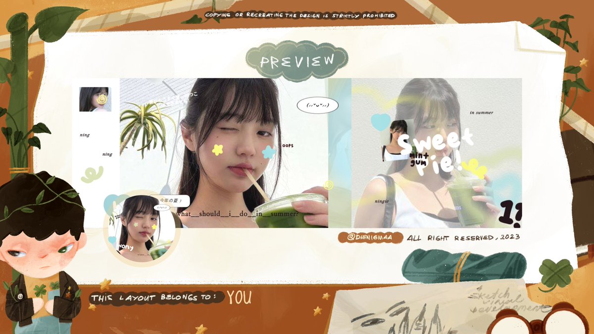 Any interaction are appreciated!

Halo, saya ada 4 layout yang mau dibagikan secara free atas permintaan dari anon baik hati yang sudah menyempatkan diri untuk mampir. 

#zonauang layout Wony, Karina, Winter, Leeseo.