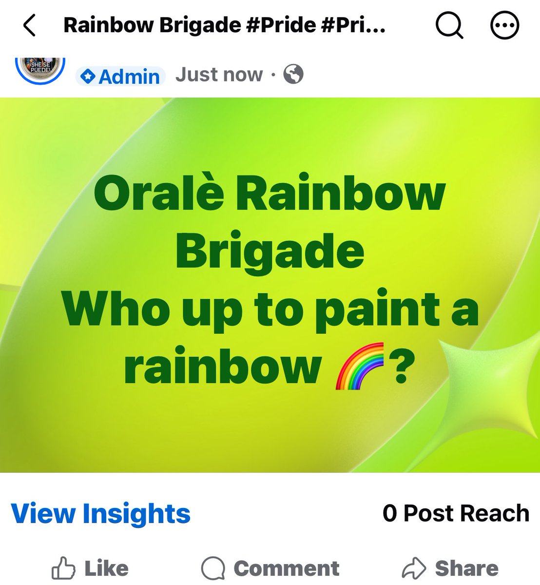 goRubenRuben's tweet photo. Oralè Resister
Rainbow Brigade!
Join my rainbow brigade group on Facebook, let’s bring some rainbows to every street in America! #RainbowBrigade #ActUp #LGTBQ #Pride #GayPride #PulseStrong #USDemocracy #50501SoCal https://t.co/DVVwpL0g2n
