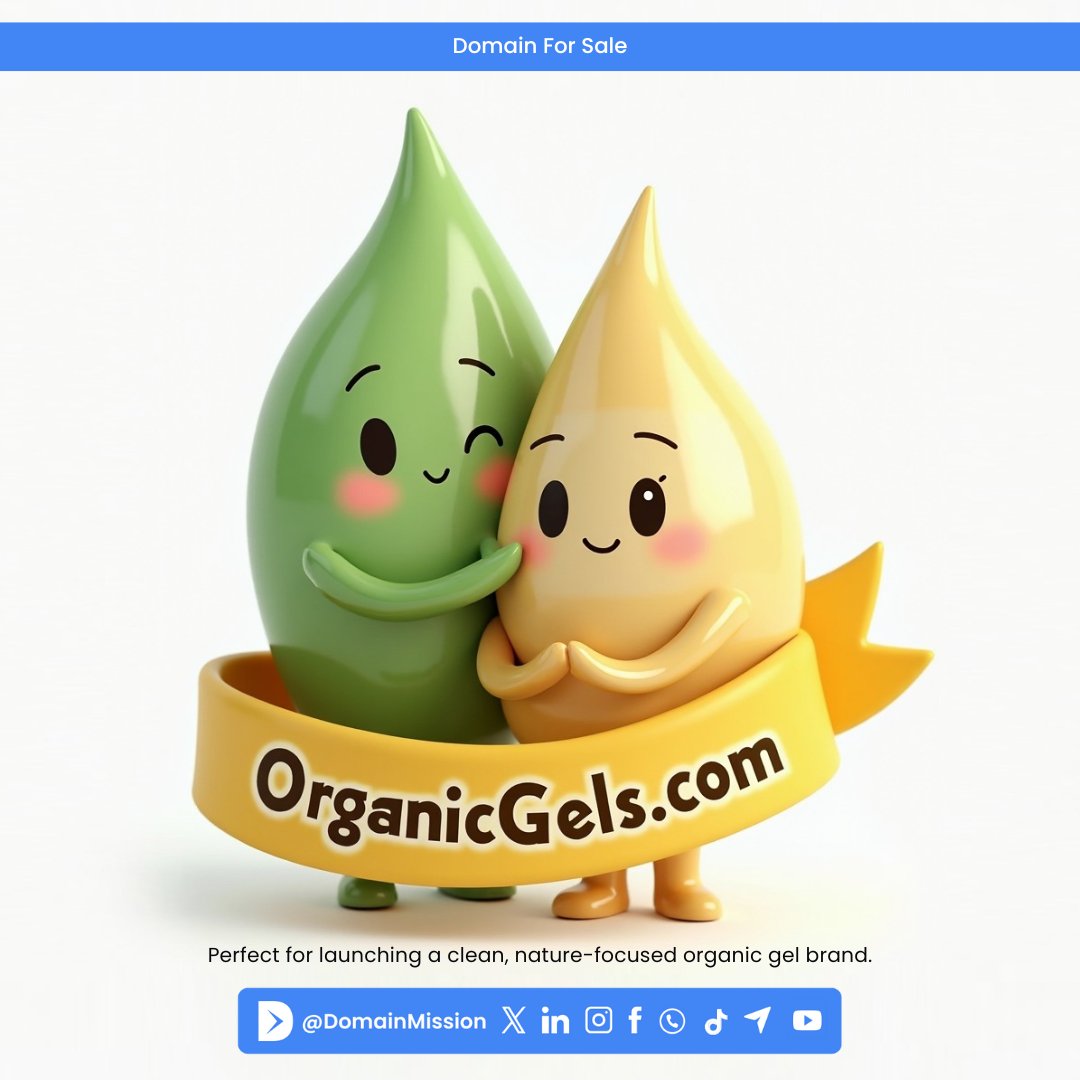 🌿 OrganicGels.com 💧
A Clean Exact Match Brandable and Keyword-Rich Domain.
Perfect for Building an Organic Gel Products Brand.

#NaturalProducts 
#WellnessBrand 
#DomainForSale 
#SkincareBrand 
#BeautyBrand
#CleanBeauty
#HealthBrand
#OrganicGels
#Skincare
