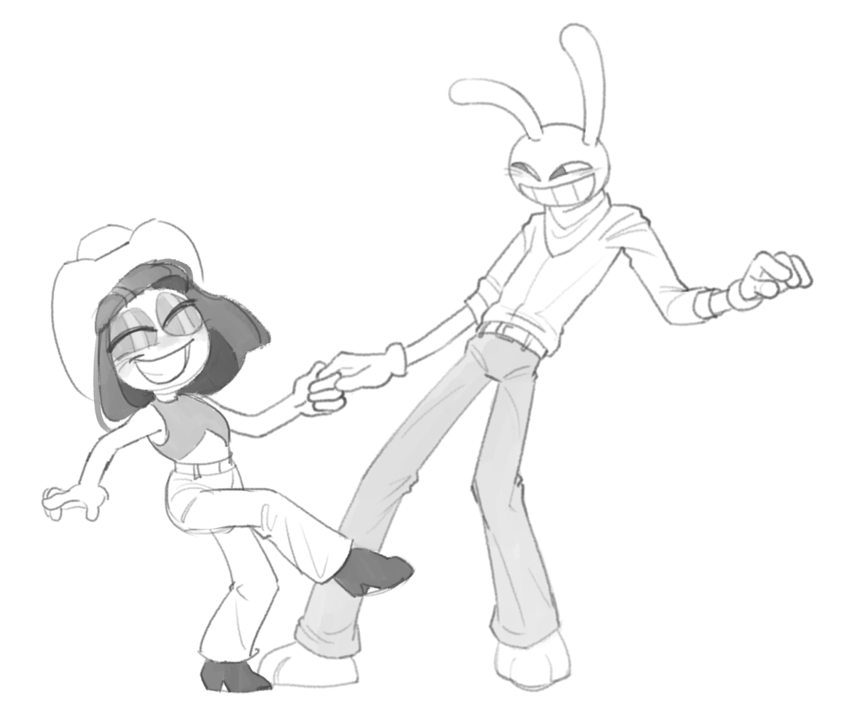 fluffbeebean's tweet photo. More of this silly adventure :)
Jax couldn't let the ragdoll show him up lmao

#TADC #TheAmazingDigitalCircus #funnybunny #tadcpomni https://t.co/ygO9KwFk6K