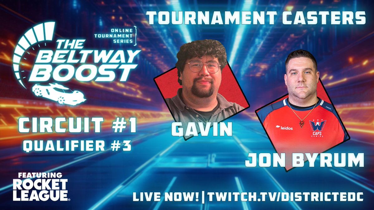 The Beltway Boost Online: Circuit #1 - Qualifier #3 is live!

Come check out the best <a href="/RocketLeague/">Rocket League</a> gameplay around with our hosts <a href="/Gavin_XI/">Gavin</a> and <a href="/IsThisThingJon/">Jon Byrum</a> 

Watch the stream now on twitch.tv/districtedc