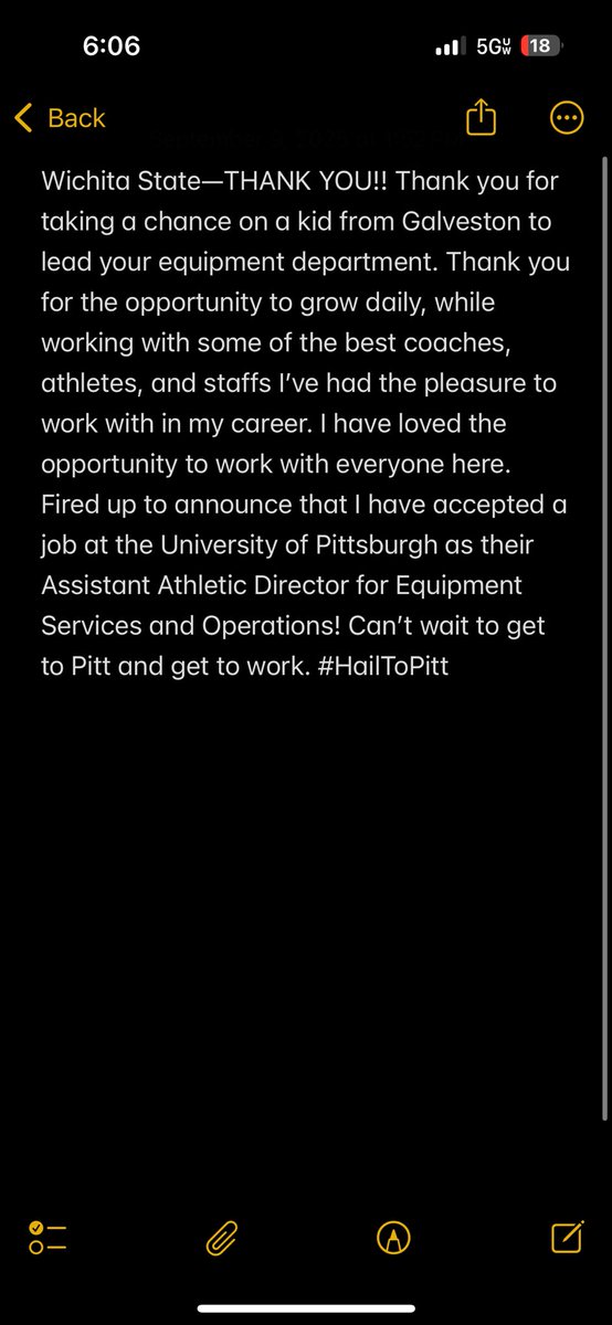 dominic_elzner's tweet photo. Wichita State and @GoShockersEQ—thank you for everything!

@Pitt_EQUIP, let’s work!

#HailToPitt https://t.co/Mcb5S470Mx