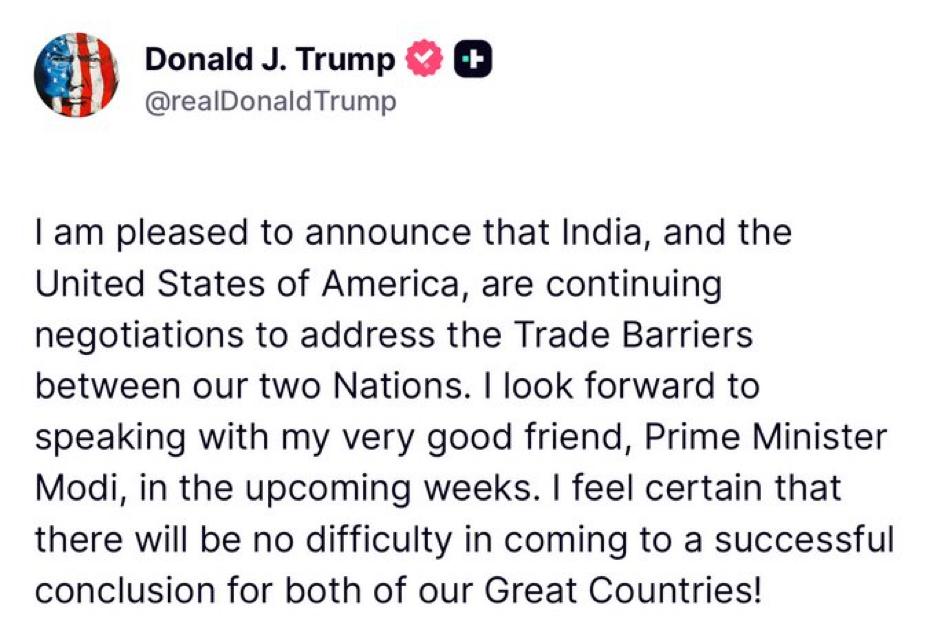 Good news from Trump for India!