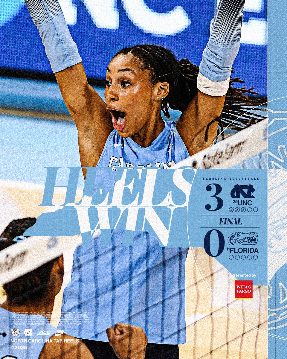UNCVolleyball's tweet photo. Worked ‘em silly😏

#GoHeels | @WellsFargo https://t.co/AgyqudaApa