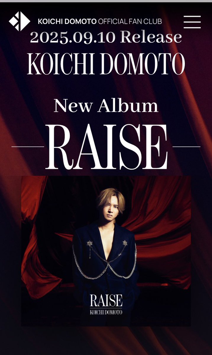 ma08___ko01's tweet photo. 4年ぶりのソロアルバム
【RAISE】鬼リピするしかない
Liveが楽しみ❤️

#KOICHIDOMOTO 
#RAISE https://t.co/lnhgdfyIfj