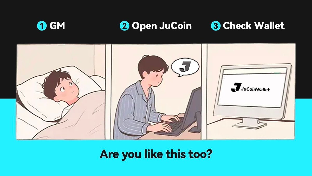 Jucom_wallet's tweet photo. 🔃 Daily routine:
1️⃣ GM
2️⃣ Open JuCoin
3️⃣ Check Wallet

Drop a reply — what’s your daily ritual with #JuCoinWallet?" https://t.co/Ce5tTJy52E