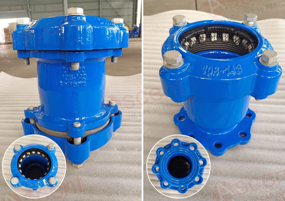 hou_yujuan's tweet image. ASCENT Ductile Iron Self-Locking Universal Coupling
Ideal for connecting ductile iron, steel, PVC, PE, stainless steel, and AC pipes. 

For more details, feel free to contact us!
ascentcn.com
info@ascentcn.com

#PipeCoupling #FlangeAdaptor #EngineeringSolutions