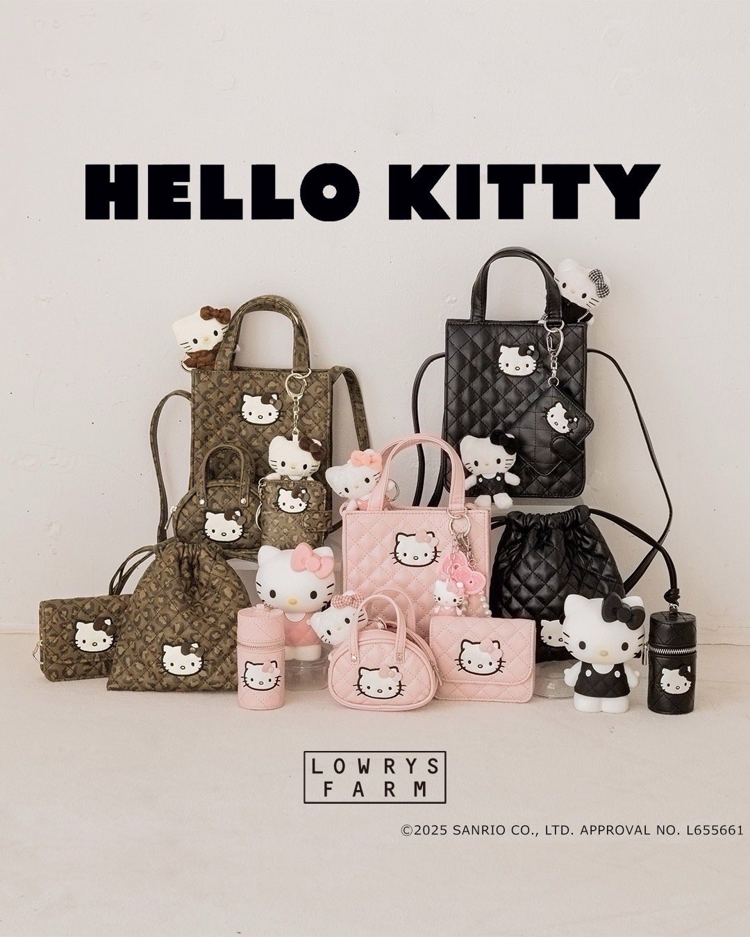 【即完売】ハローキティ レオパード5点セット｜LOWRYS FARM 限定 LOWRYSFARM 【ハローキティ】キルティング3点セット - メルカリ