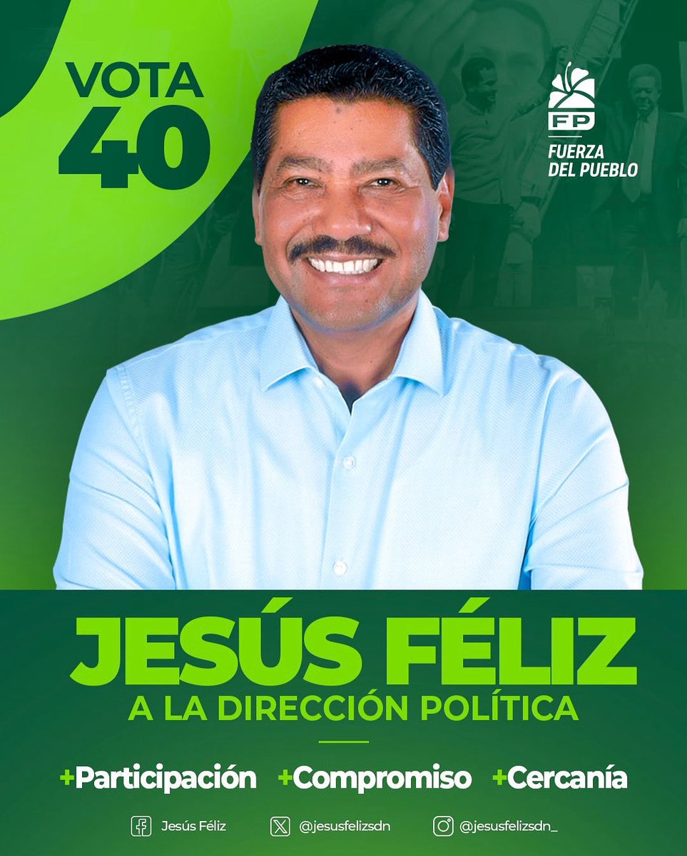 ¡El 40 en la boleta es más participación, más compromiso y más cercanía! ✅