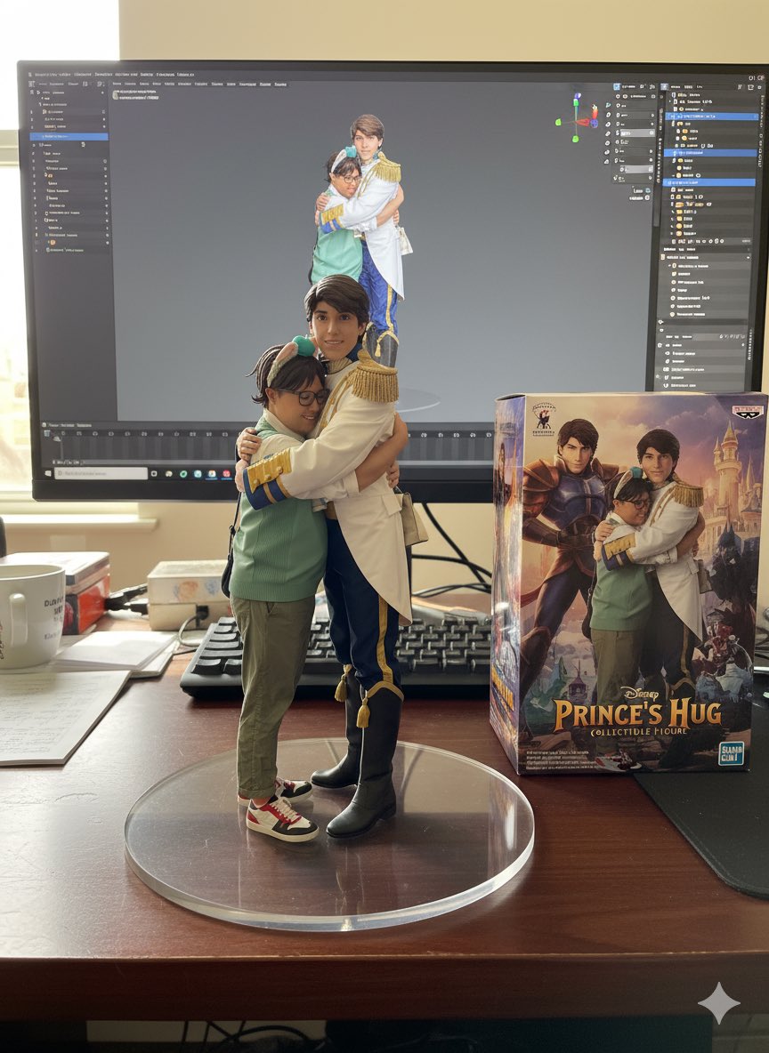 エリック王子とのハグデザインのフィギュア超いい！