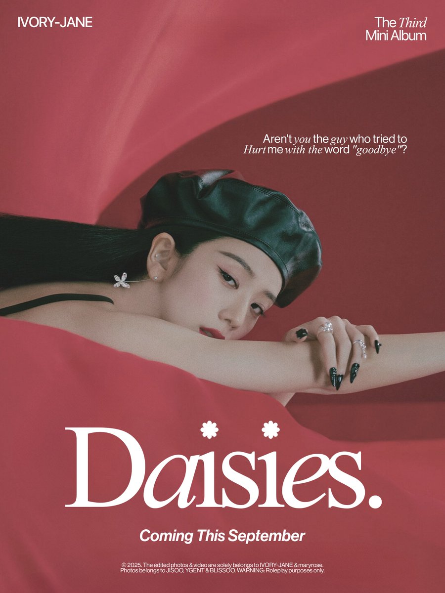 ᅠ

ᅠ  𝖨͟𝖵͟𝖮͟𝖱͟𝖸͟-𝖩͟𝖠͟𝖭͟𝖤͟ 𝖳͟𝗁͟𝗂͟𝗋͟𝖽͟ 𝖬͟𝗂͟𝗇͟𝗂͟ 𝖠͟𝗅͟𝖻͟𝗎͟𝗆
ᅠ  𝐝𝐚𝐢𝐬𝐢𝐞𝐬.

ᅠ  BLOOMING SOON
ᅠ  🌺 XX.09.2025

ᅠ #IVORYJANE #janesdaisies

ᅠ
