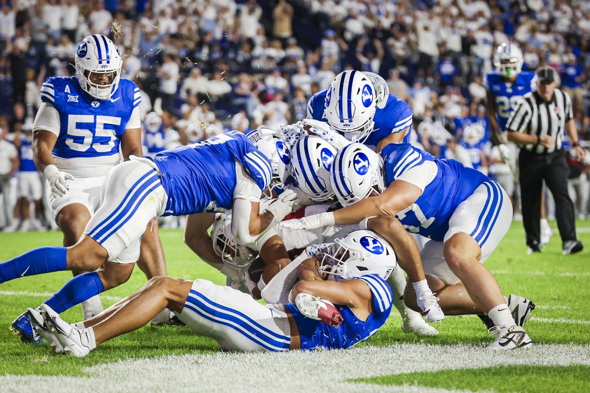 BYU’s opponents’ rushing totals over the last three games:

Colorado (2024 bowl game):
• 19 carries, 2 rushing yards

Portland State:
• 25 carries, -5 rushing yards

Stanford:
• 24 carries, 19 yards

68 carries for 16 yards (0.24 yards per carry)
