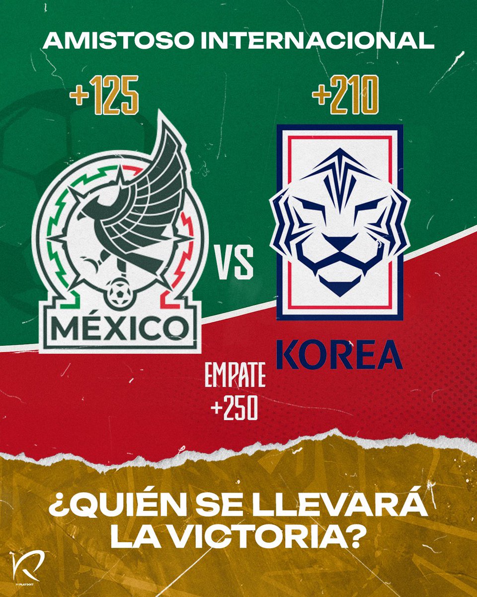 🇲🇽Hoy la Selección Mexicana se mide en un partido amistoso contra Corea del Sur 🇰🇷
Un buen ensayo rumbo a lo que viene… ¿veremos a México con paso firme o se nos va a complicar?