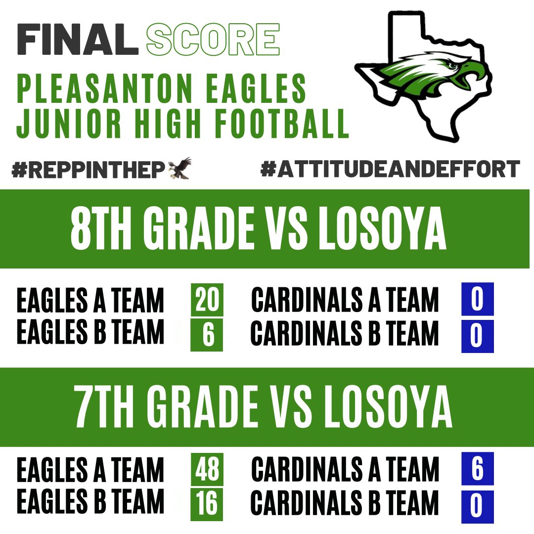 4 Game Sweep of Losoya by the JH Eagles!!