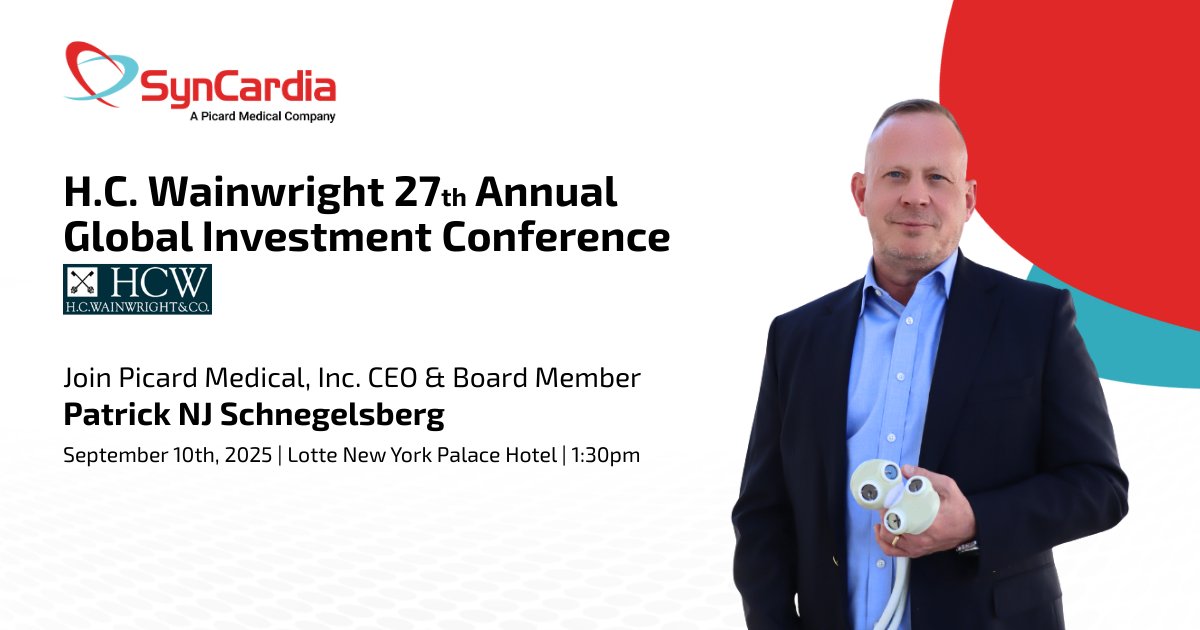 SynCardia CEO Patrick NJ Schnegelsberg will speak at the H.C. Wainwright Global Investment Conference on Sept. 10 at 1:30 PM. Hear how we’re advancing the world’s only FDA-approved Total Artificial Heart.

hcwevents.com/annualconferen…
