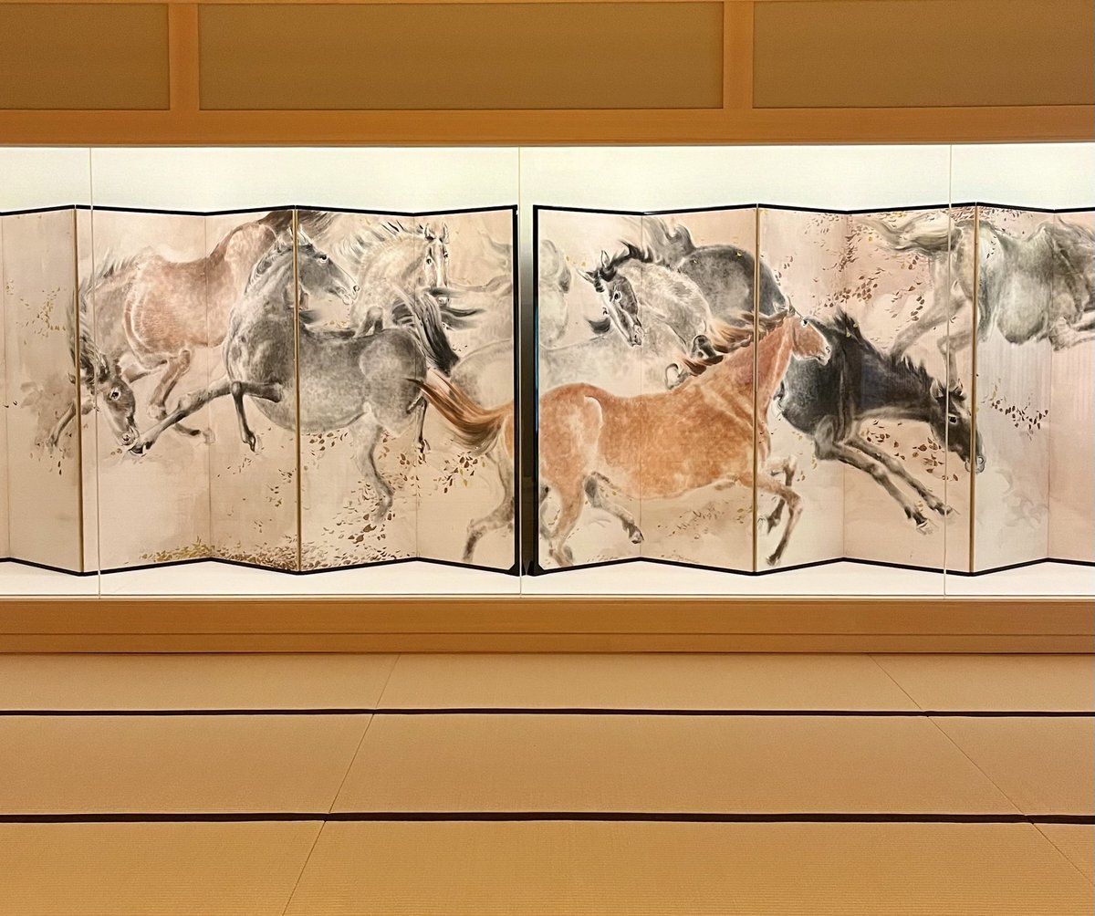 野沢如洋 《駿馬図》 #嵯峨嵐山文華館 後期展示 #万博日本画繚乱 展は9