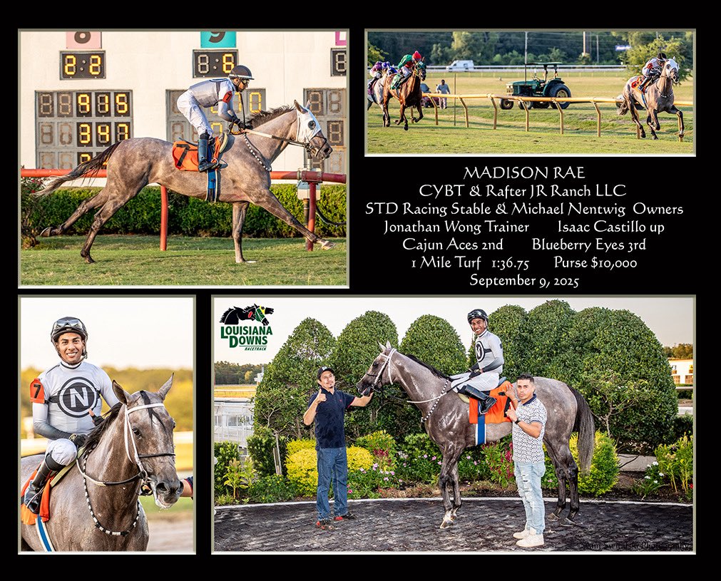 JAWongRacing's tweet image. Madison Rae cruises to an easy wire to wire victory today @LouisianaDowns. Congratulations &amp;amp; thank you to all of her owners @mikeyfisheyes &amp;amp; @icastillojockey for a perfect ride @MJVETWong @Director_Roxy @JohnLMcGary @SpeedSilks @dfaz4
