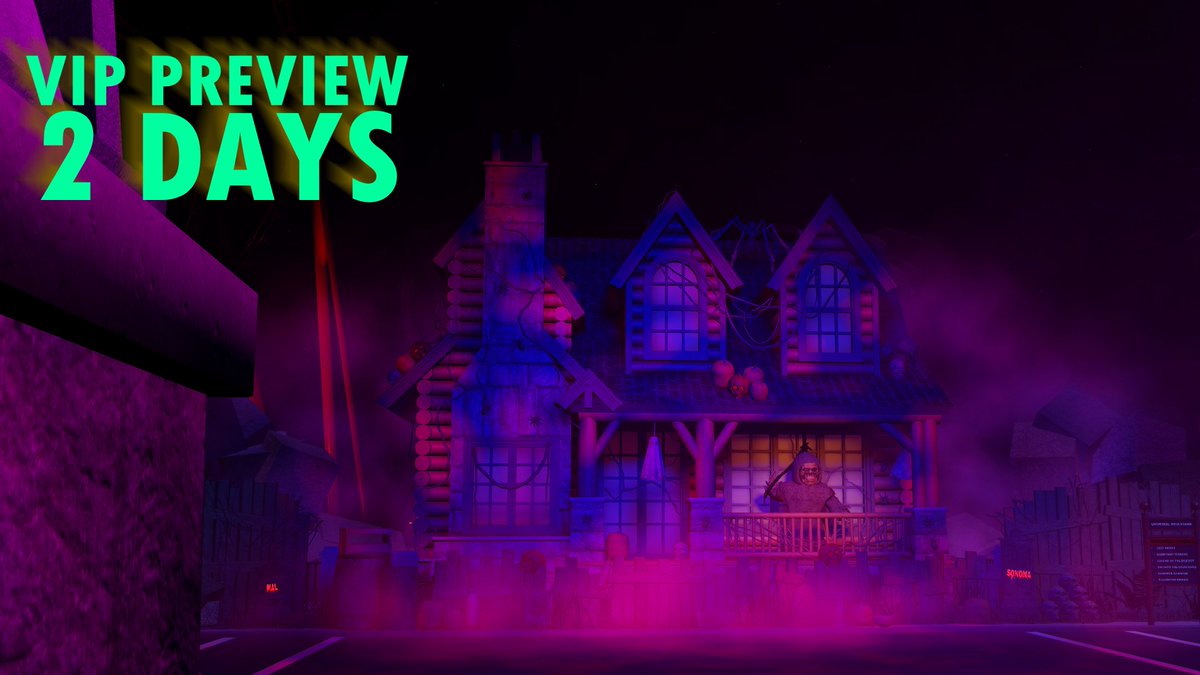 UniRobloxGame's tweet image. 🎃 2 DAYS LEFT until the VIP Preview of Halloween Scare Nights 2025 begins