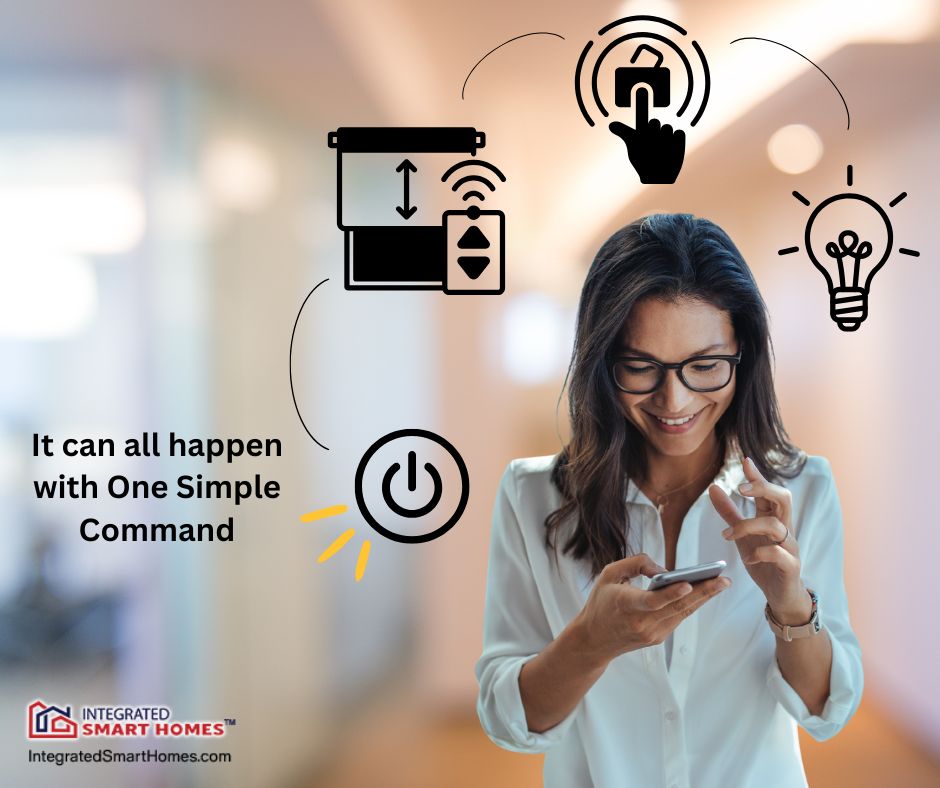 CustomSmartTech's tweet image. Opening for business hours is simpler than ever! Imagine this "scene", activates your lights, raises shades, & unlocks the correct doors. It can all happen w/1 simple command. Learn more IntegratedSmartHomes.com
#SmartBusiness #SmartOffice #SmartOfficeAutomation #VoiceCommand