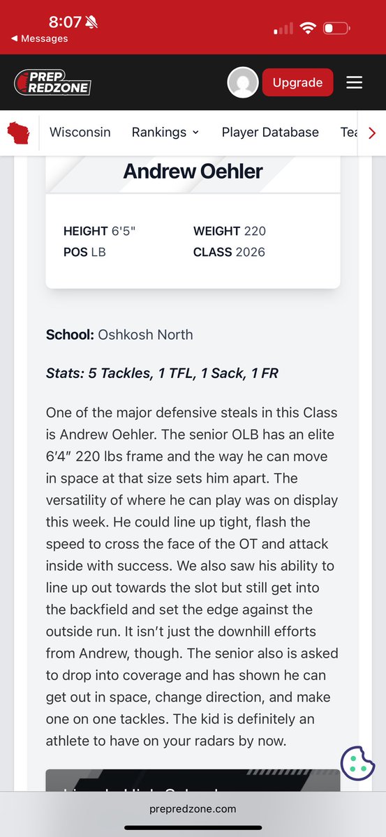 Andrew Oehler (@oehlerandrew10) on Twitter photo Thank you Prep Redzone for the write up!!! <a href="/PrepRedzoneWI/">Prep Redzone Wisconsin</a> <a href="/MJ_NFLDraft/">Mark Johnson</a> <a href="/oshkoshnorthfb/">Oshkosh North Football</a> Thank you Prep Redzone for the write up!!! <a href="/PrepRedzoneWI/">Prep Redzone Wisconsin</a> <a href="/MJ_NFLDraft/">Mark Johnson</a> <a href="/oshkoshnorthfb/">Oshkosh North Football</a>