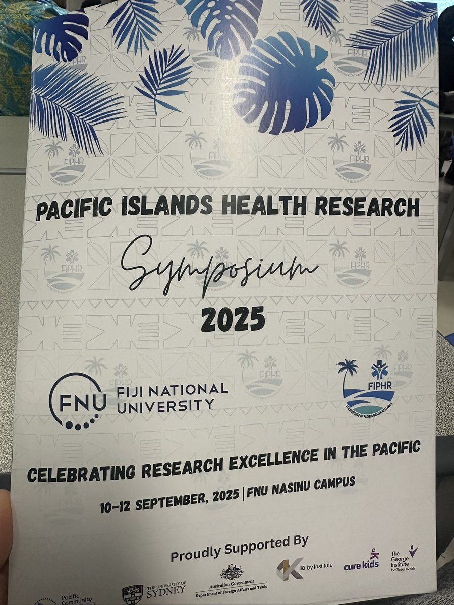 Fantastic research in the Pacific Islands presented in Suva today. Addressing issues faced by a young population at risk of communicable and non-communicable disease, as well as impacts of climate change.
