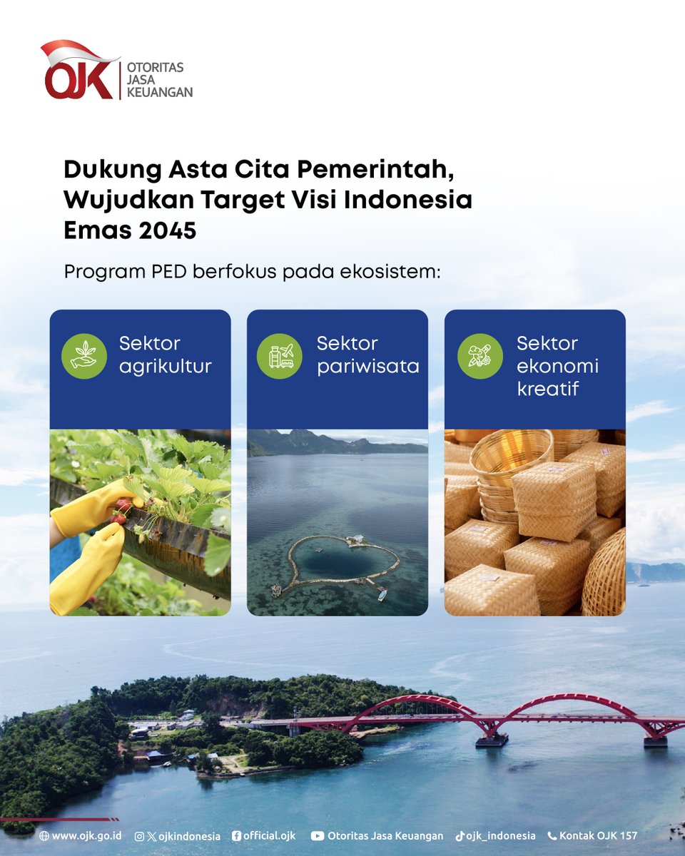 ojkindonesia's tweet photo. Yuk kenali lebih dalam tentang Program PED di postingan iniπ
#OJKIndonesia #Keuangan #EkonomiDaerah #TPAKD #ProgramPED #Inklusif #Proaktif #Kolaboratif https://t.co/LGpkuEshaq