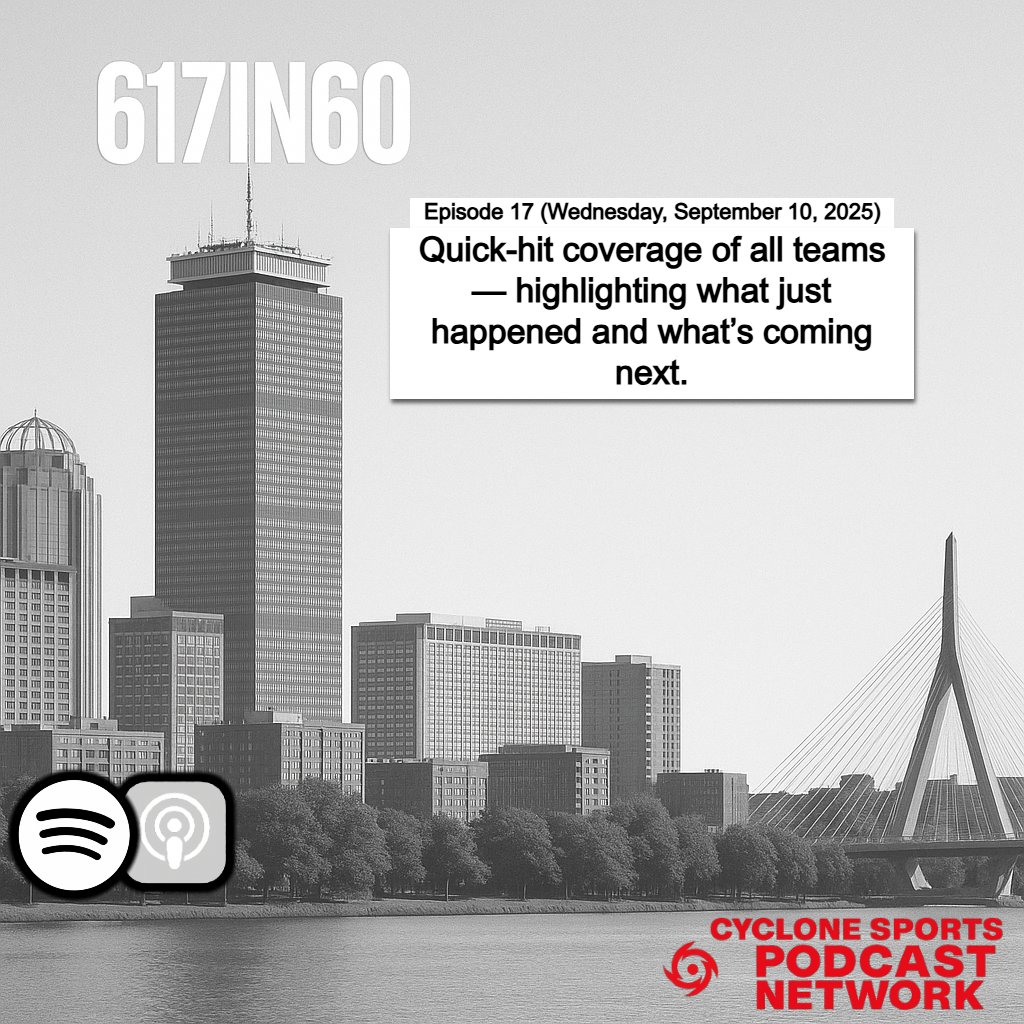 YOUR WEDNESDAY BOSTON SPORTS UPDATE IS LIVE!     
🎧Spotify shorturl.at/MfTj4 
🎧Apple shorturl.at/pJ9Hn
<a href="/FlavinDeclan/">Declan Flavin</a> <a href="/CycloneSportsPN/">Cyclone Sports Podcast Network</a>
#NHLBruins #DirtyWater #NEPats #DifferentHere